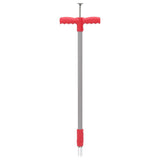 Vidaxxl Unkrautstecher 93,5 cm pulverbeschichteter Stahl rot und grau