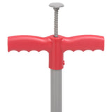 Vidaxxl Unkrautstecher 93,5 cm pulverbeschichteter Stahl rot und grau