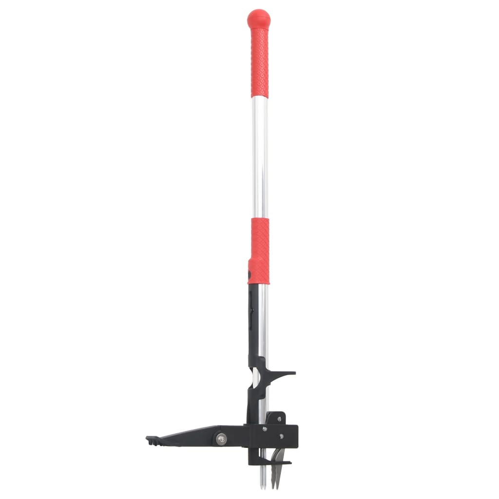 Vidaxl Unkrautstecher 99,5 cm eloxiertes Aluminium rot und silber