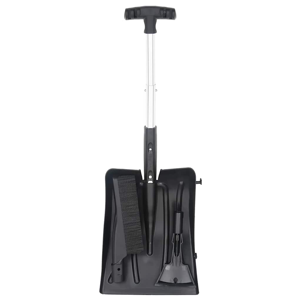 VidaXL 3-in-1 Schneeschaufel-Set Aluminium schwarz