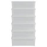 VIDAXL -Aufbewahrungsboxen 6 St stapelbar 25 l Kunststoff