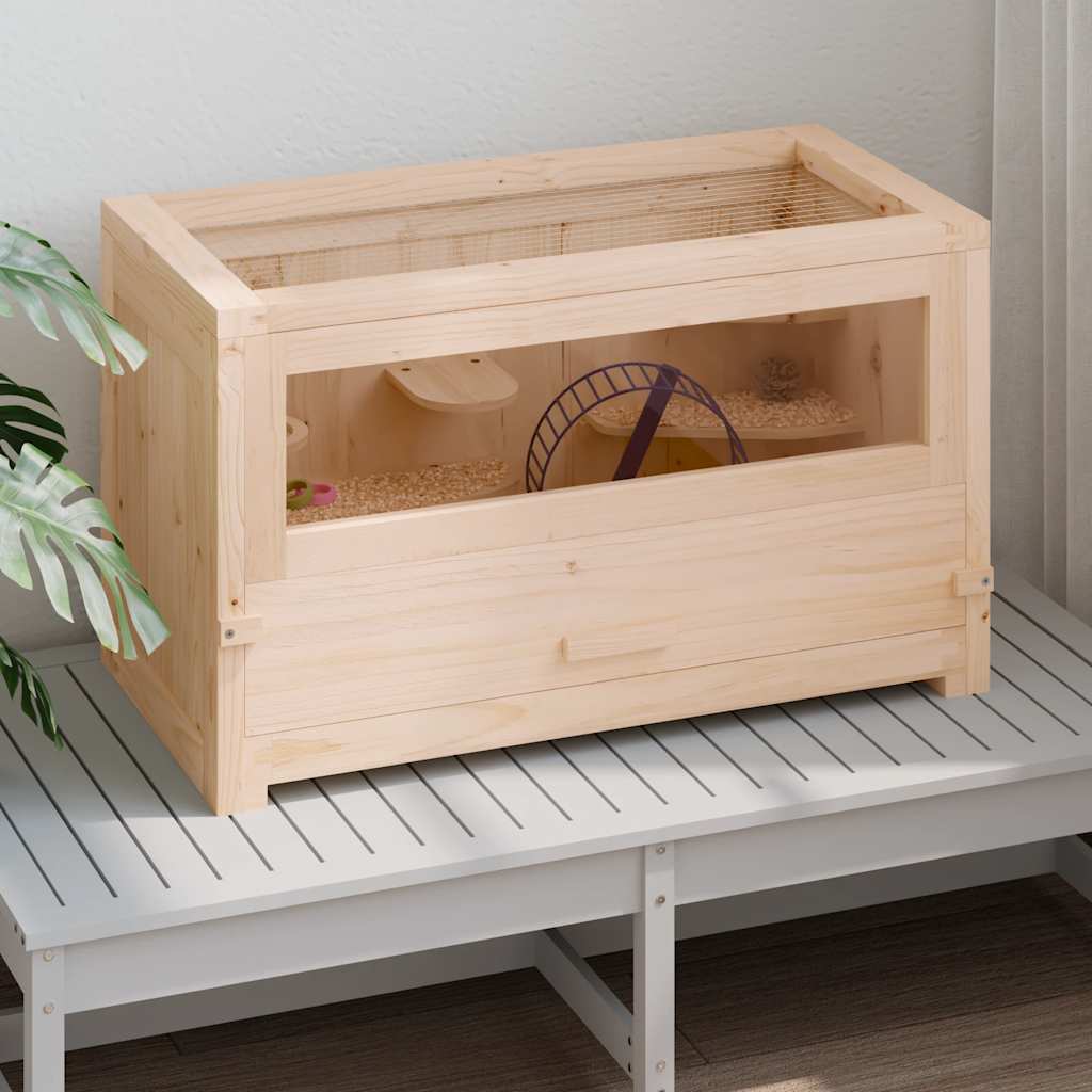 Vidaxl Hamsterkooi 60x30x35 cm Solid Pinewood