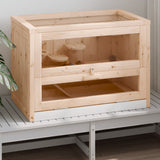 Vidaxl Hamsterkooi 60x35.5x42 cm Solid pinewood