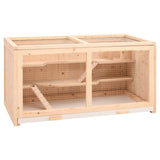 Vidaxl hamsterkooi 89.5x45x45 cm de bois solide solide