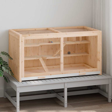 Vidaxx Hamsterkäfig 89,5x45x45 cm massives Kiefernholz