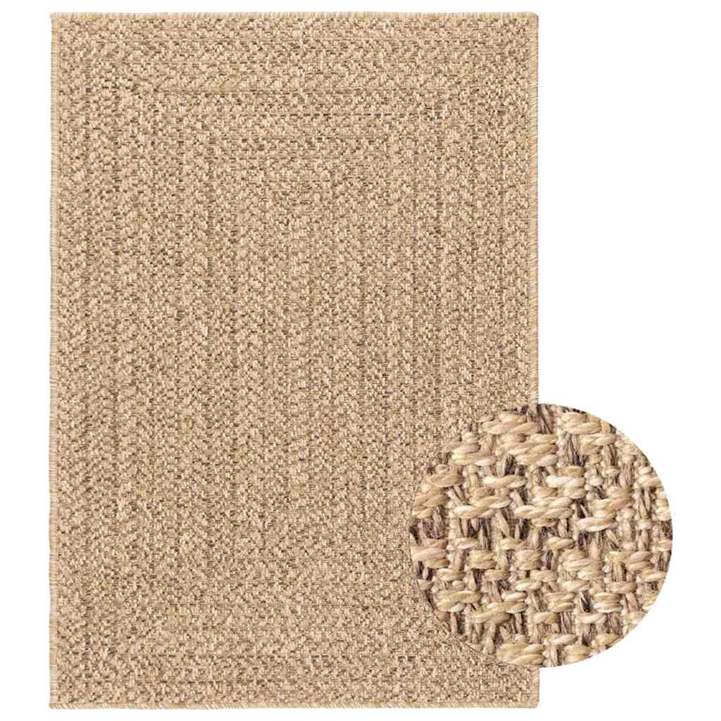 VidaXL-Teppich Zizur für drinnen und draußen, 160 x 230 cm, Jute-Optik