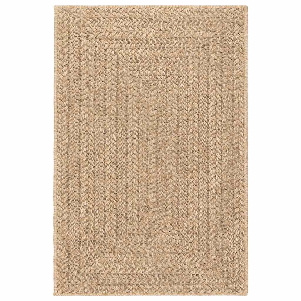 VidaXL-Teppich Zizur für drinnen und draußen, 200 x 290 cm, Jute-Optik