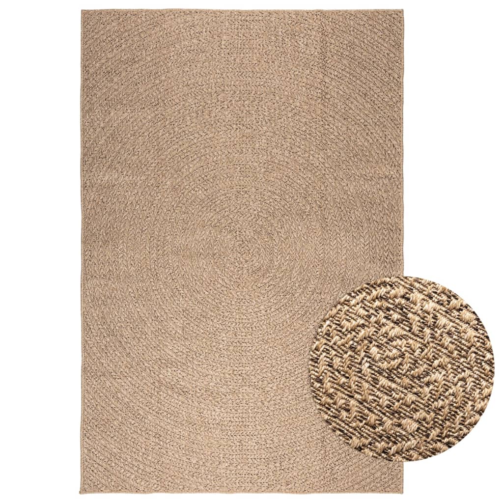 VidaXL-Teppich Zizur für drinnen und draußen, 200 x 290 cm, Jute-Optik