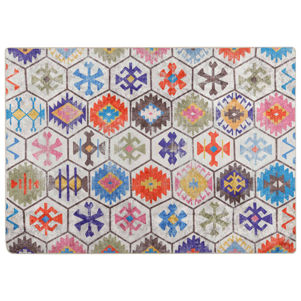 Vidaxl tapis lavable anti-glip 80x150 cm multicolore