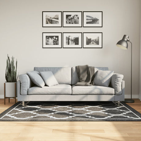 Vidaxx Teppich waschbar, rutschfest, 120 x 180 cm, Schwarz und Weiß