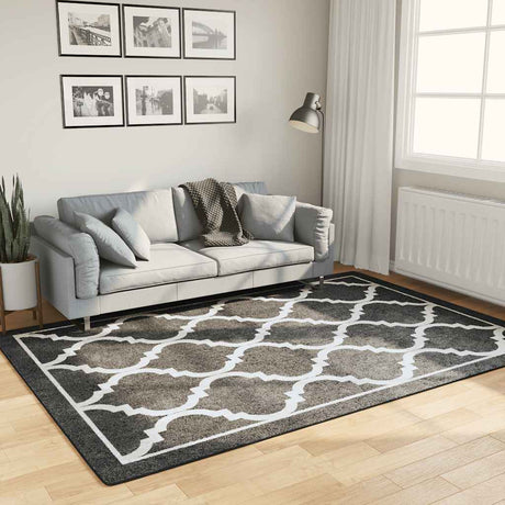 Vidaxx Teppich waschbar, rutschfest, 160 x 230 cm, Schwarz und Weiß