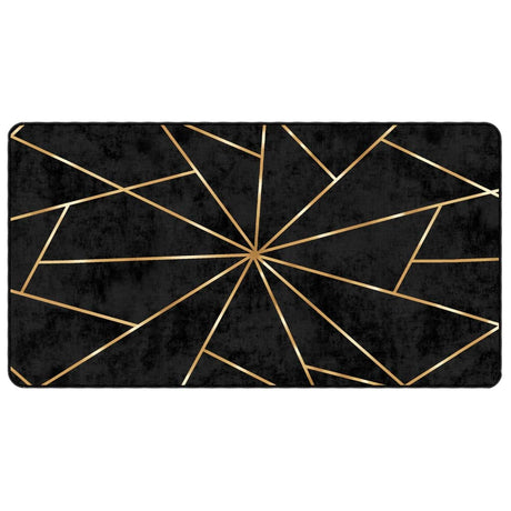Vidaxx Teppich waschbar, rutschfest, 80 x 150 cm, Schwarz und Gold