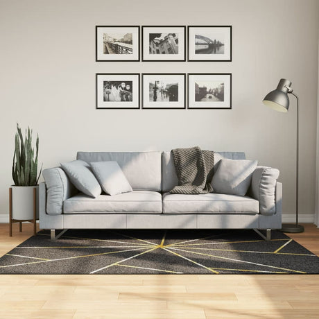 Vidaxx Teppich waschbar, rutschfest, 120 x 180 cm, Schwarz und Gold
