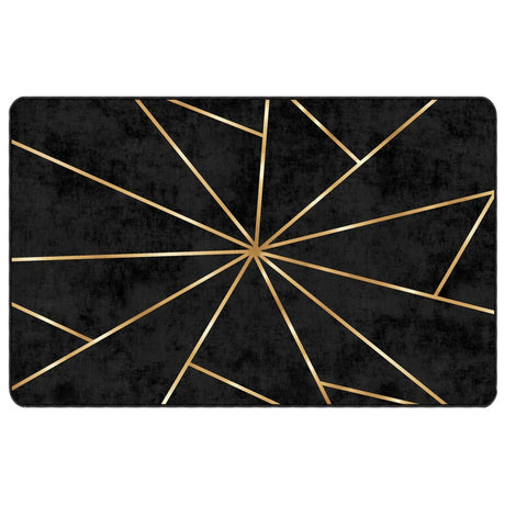 Vidaxx Teppich waschbar, rutschfest, 190 x 300 cm, Schwarz und Gold
