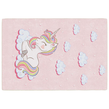 Vidaxx Kinderteppich Einhorn waschbar rutschfest 160x230 cm grün