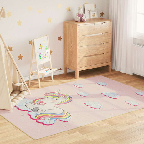 Vidaxx Kinderteppich Einhorn waschbar rutschfest 160x230 cm grün