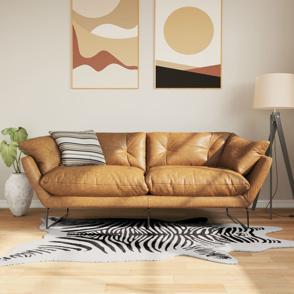 Vidaxl Rug Zebra Mønster Vaskbart anti-slip 120x170 cm sort hvid