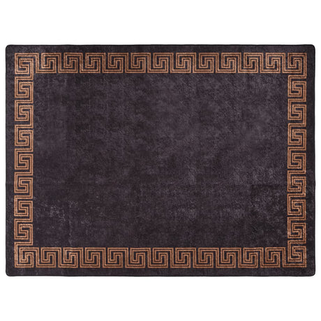 Vidaxx Teppich waschbar, rutschfest, 400 x 300 cm, Schwarz und Gold
