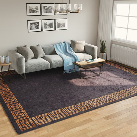 Vidaxx Teppich waschbar, rutschfest, 400 x 300 cm, Schwarz und Gold