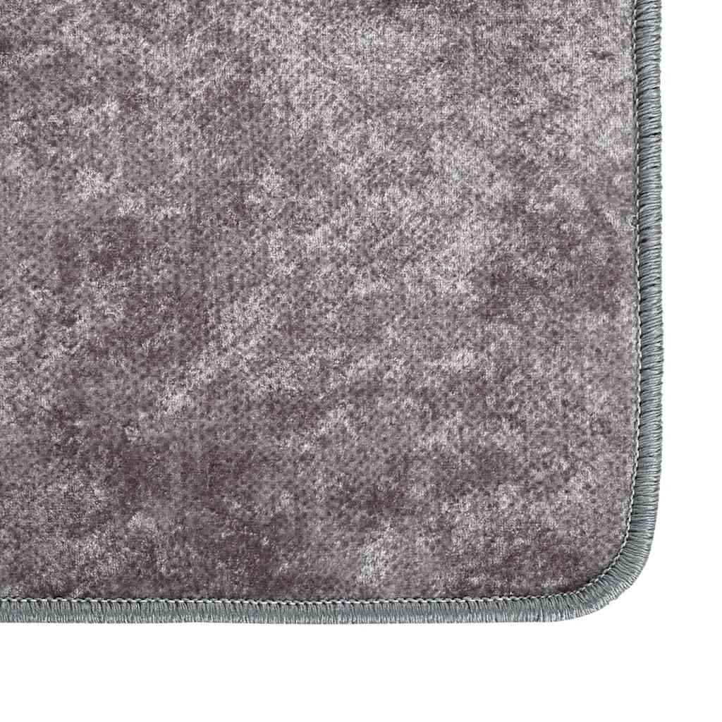 Vidaxx Teppich waschbar rutschfest 400x300 cm grau