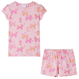 VidaXL Kinderpyjama mit kurzen Ärmeln 116 Hellrosa