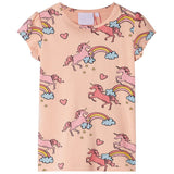 VidaXL Kinderpyjama mit kurzen Ärmeln 92 Hellorange