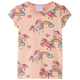 VidaXL Kinderpyjama mit kurzen Ärmeln 104 Hellorange