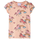 VidaXL Kinderpyjama mit kurzen Ärmeln 128 Hellorange