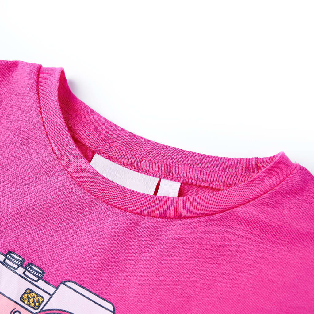 VidaXL Kindershirt 116 Dunkelrosa