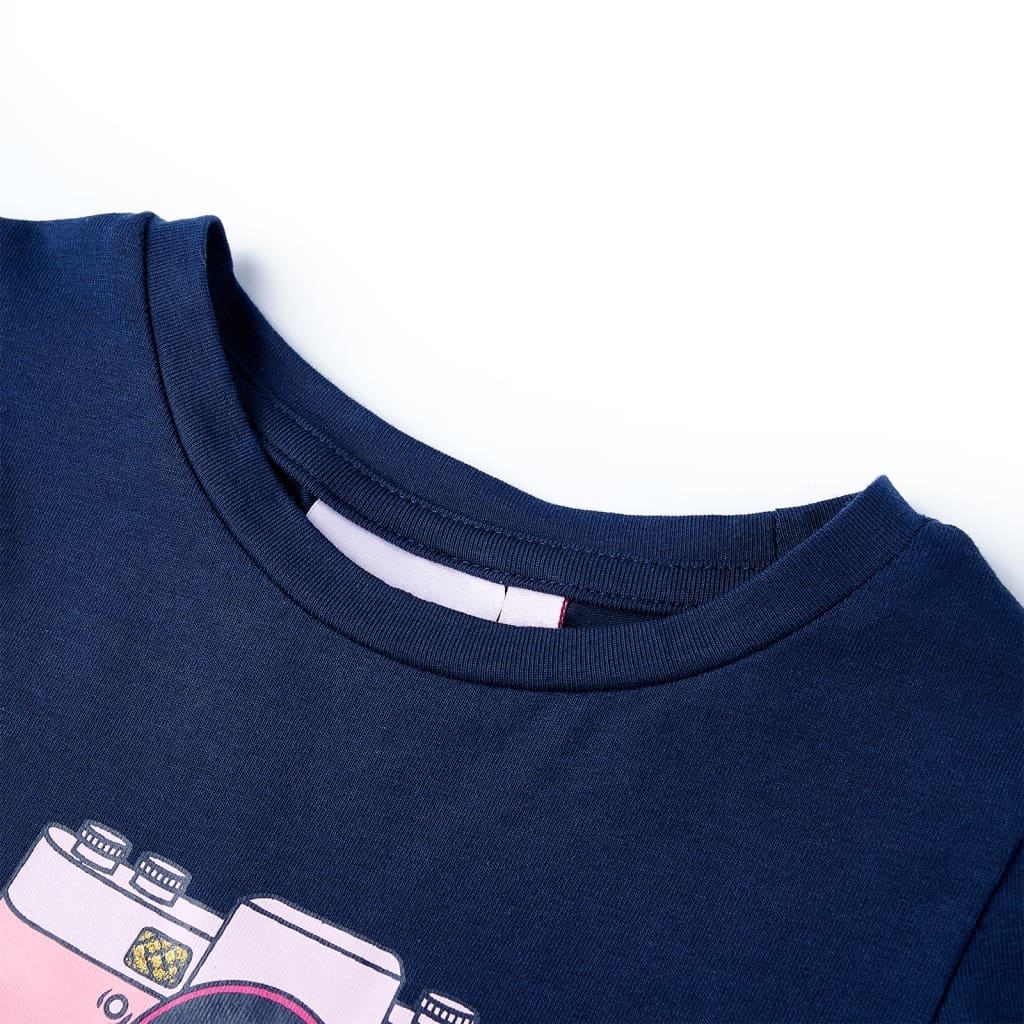 VidaXL Kinderhemd 128 Marineblau