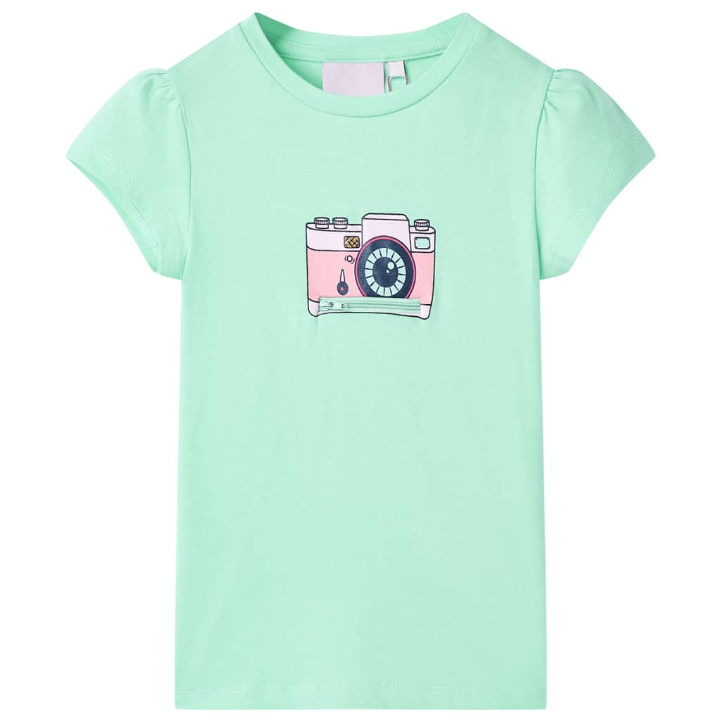 VidaXL Kindershirt 128 leuchtend grün