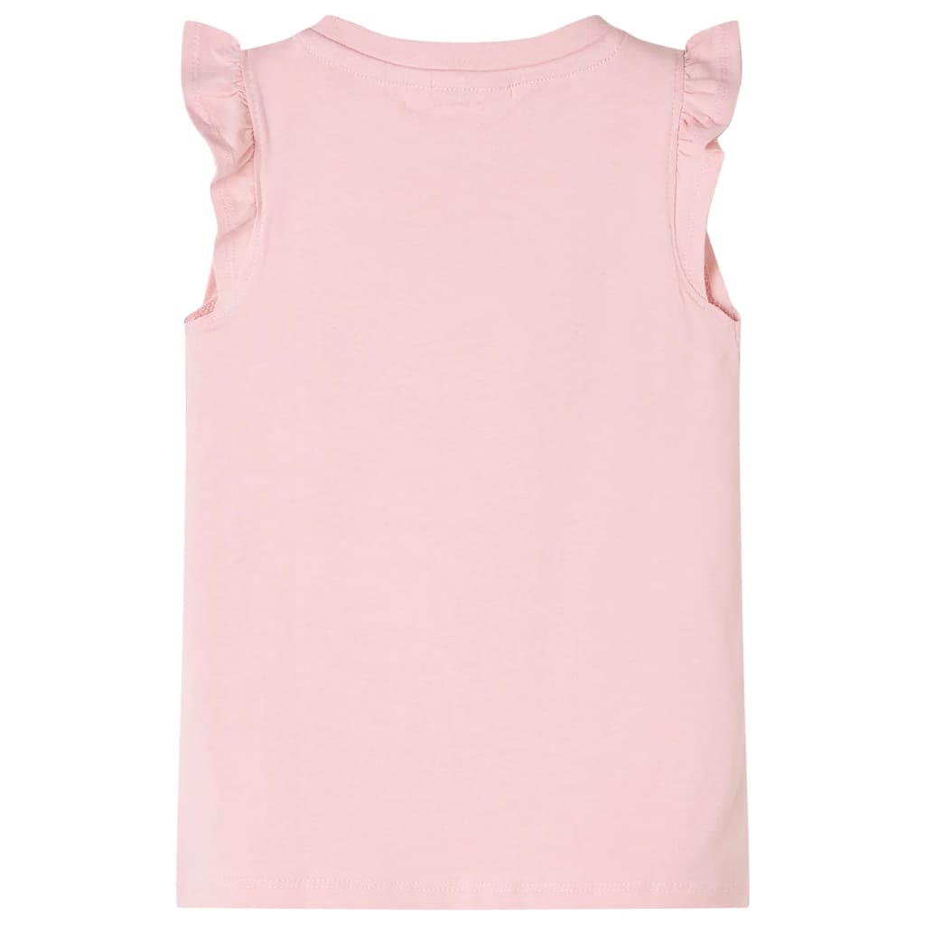 VidaXL Kindershirt mit Rüschen an den Ärmeln 92 Hellrosa