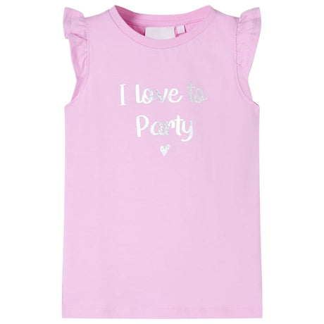 VidaXL Kindershirt mit Rüschen an den Ärmeln 104 Flieder