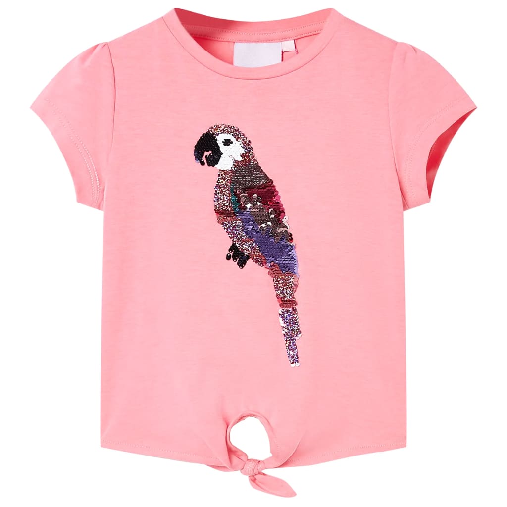 VidaXL Kindershirt 128 fluoreszierendes Rosa