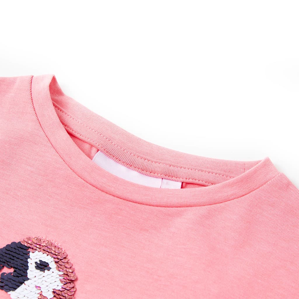 VidaXL Kindershirt 128 fluoreszierendes Rosa