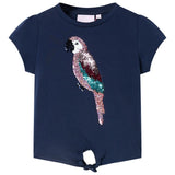 VidaXL Kinderhemd 128 Marineblau