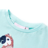 VidaXL Kinderhemd 128 helles Meerblau
