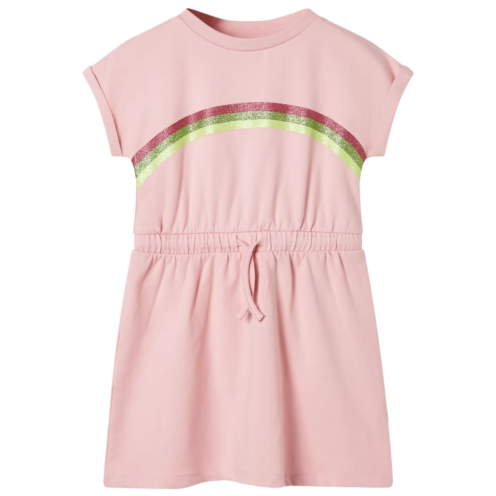VidaXL Kinderkleid mit Kordelzug 92 Hellrosa