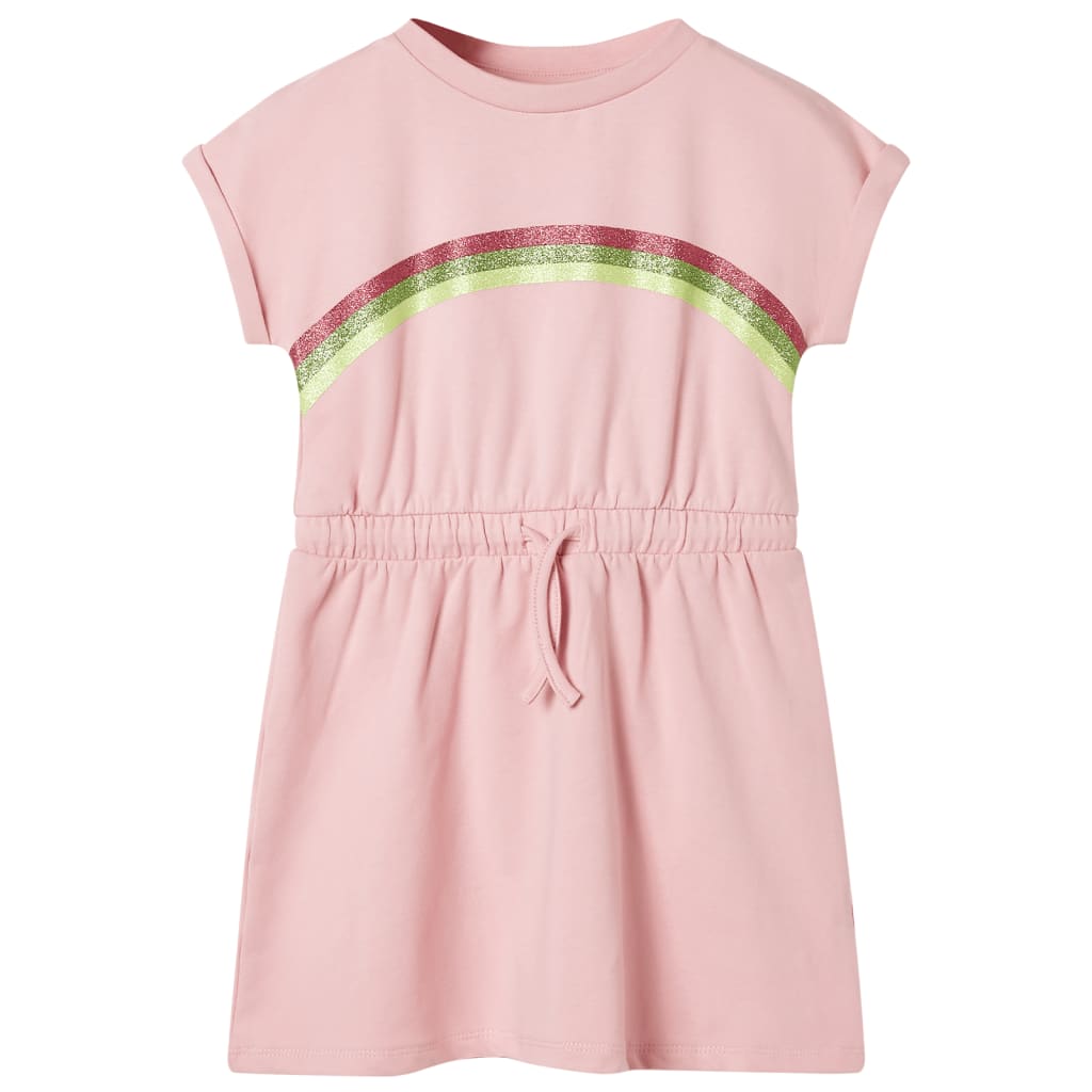 VidaXL Kinderkleid mit Kordelzug 116 Hellrosa