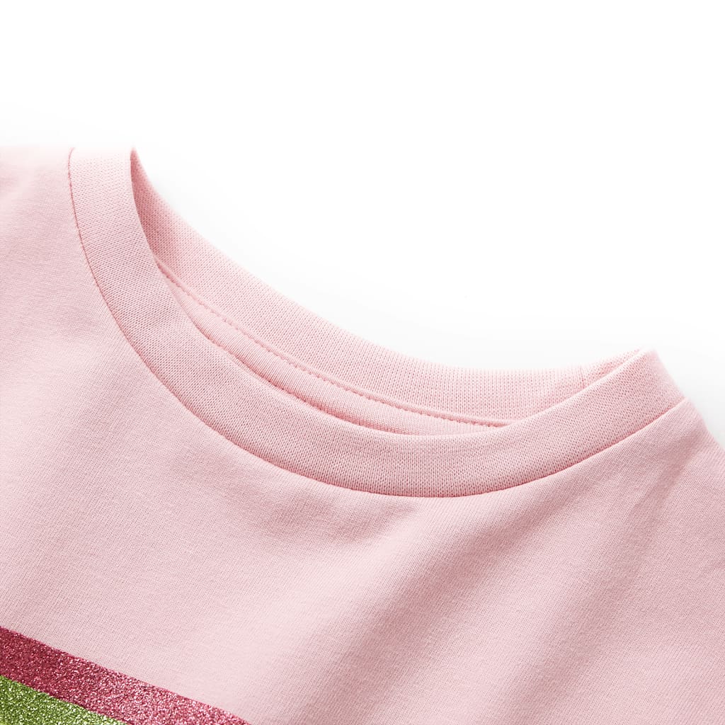 VidaXL Kinderkleid mit Kordelzug 128 Hellrosa