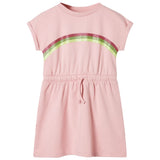 VidaXL Kinderkleid mit Kordelzug 140 Hellrosa