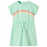 VidaXL Kinderkleid mit Kordelzug 104 Hellgrün