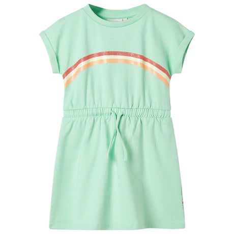 VidaXL Kinderkleid mit Kordelzug 140 Hellgrün