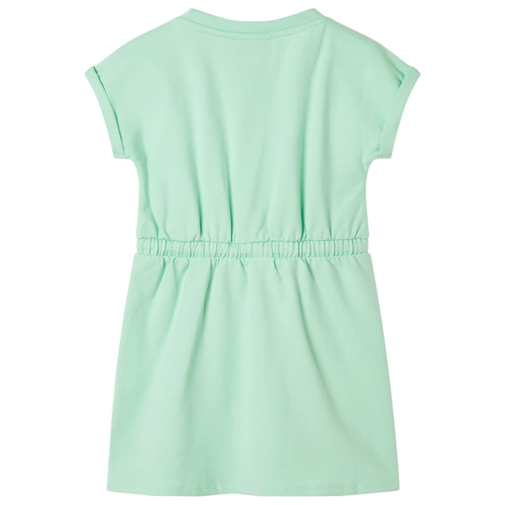 VidaXL Kinderkleid mit Kordelzug 140 Hellgrün