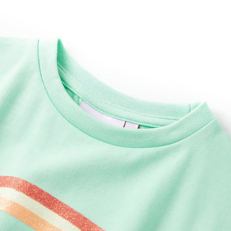 VidaXL Kinderkleid mit Kordelzug 140 Hellgrün