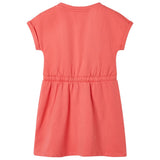 VidaXL Kinderkleid mit Kordelzug 128 Koralle