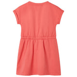 VidaXL Kinderkleid mit Kordelzug 140 Koralle