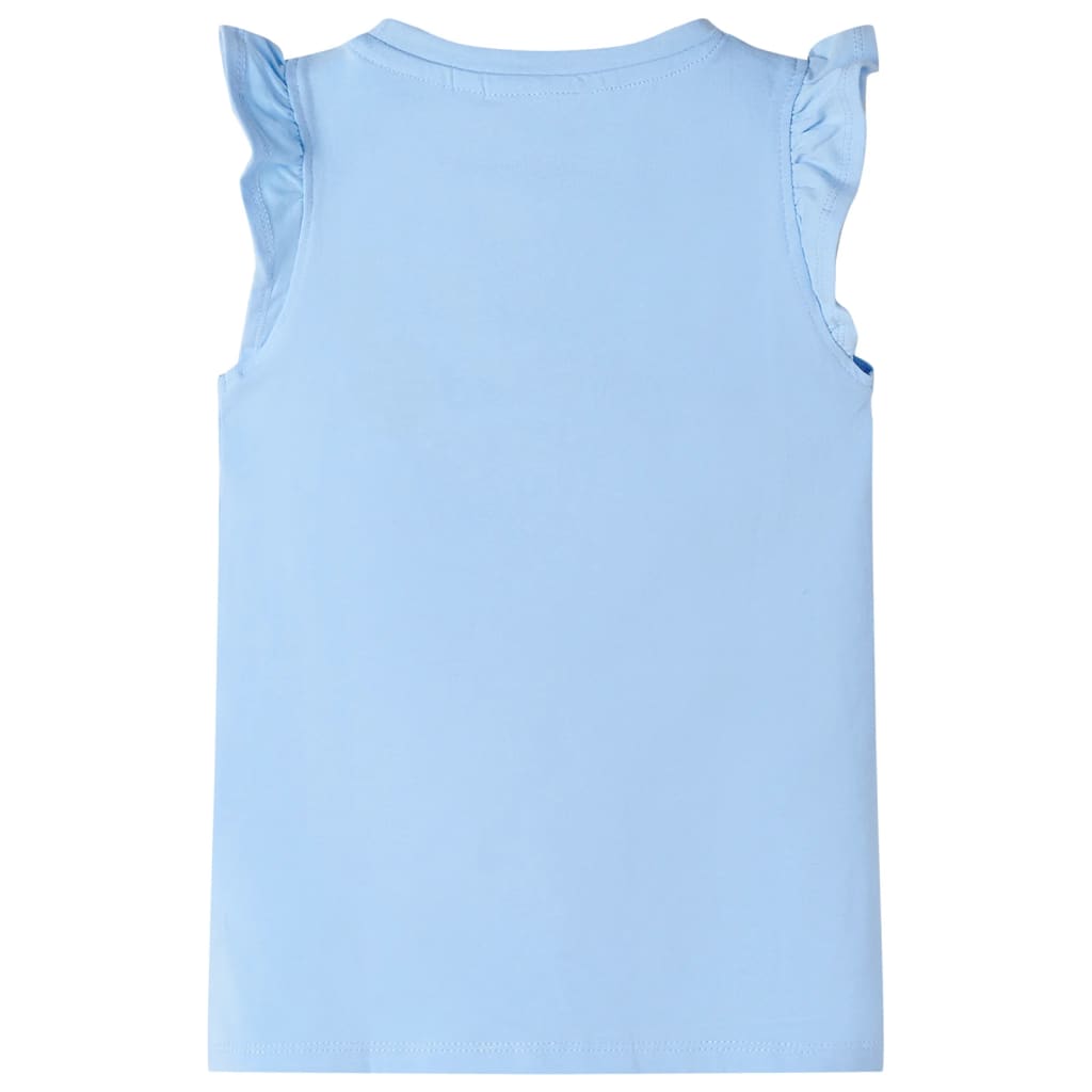 VidaXL Kindershirt mit Rüschen an den Ärmeln 104 Hellblau