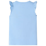VidaXL Kindershirt mit Rüschen an den Ärmeln 104 Hellblau