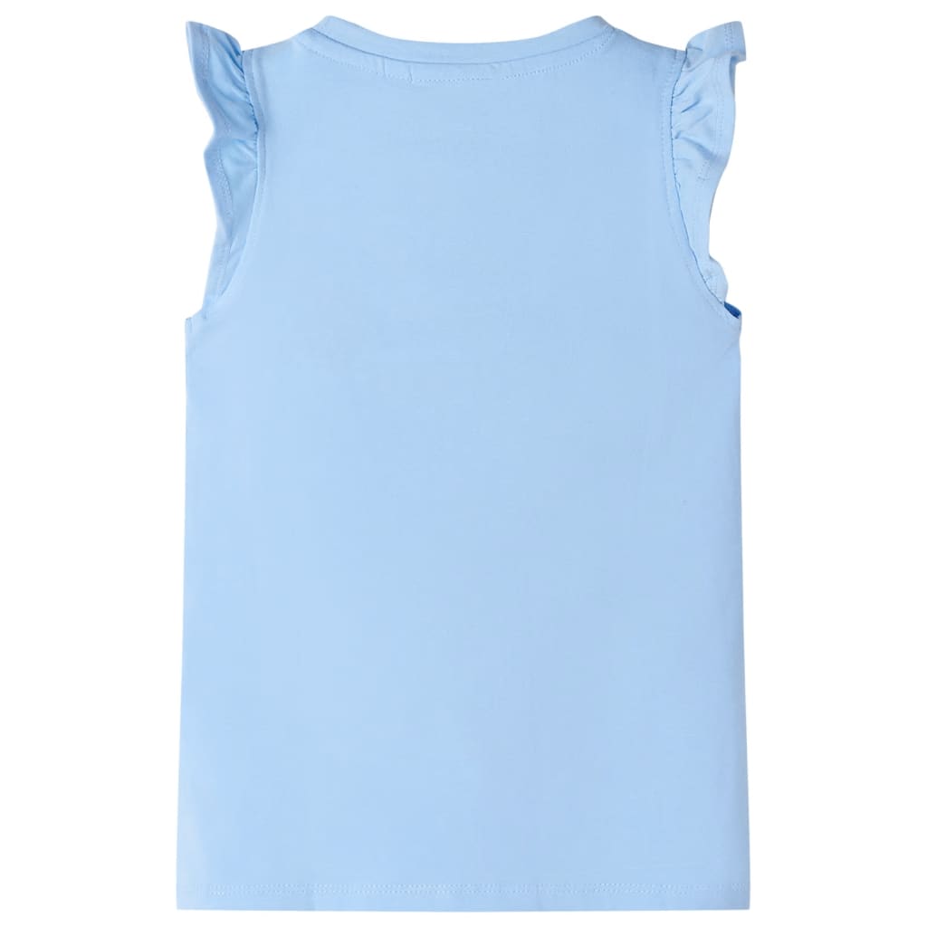 VidaXL Kindershirt mit Rüschen an den Ärmeln 116 Hellblau